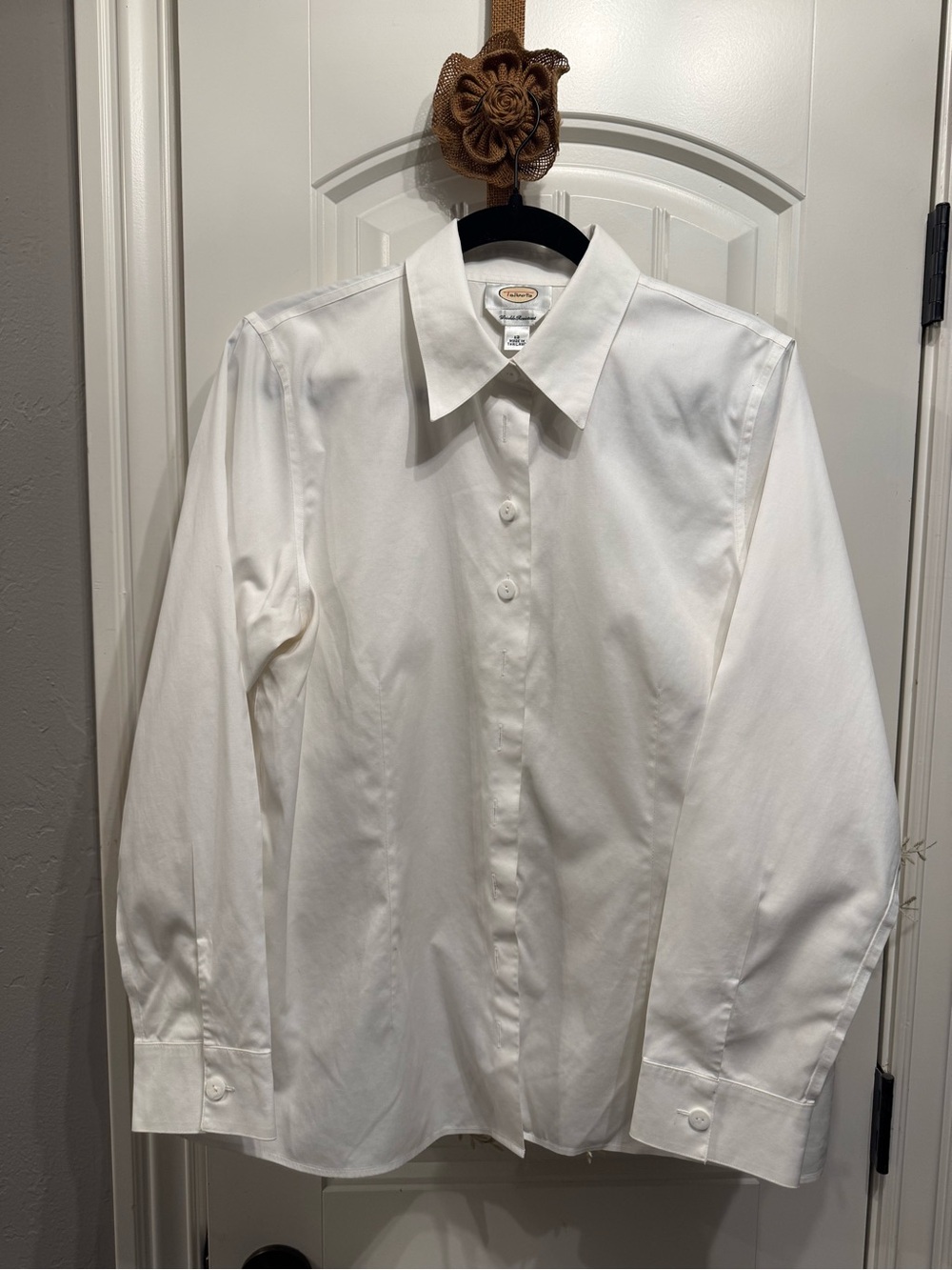 Talbots Classic White Button-Down Shirt